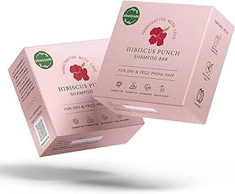 Shunyam All-Natural Shampoo Bar For Dry and Frizzy Hair - Sulphate Free, Natural, Eco-Friendly, Sustainable, Plastic Free - Hibiscus Punch, 140 Gram
