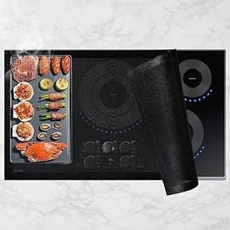 KitchenRaku Induction Hob Protector 78 x 52 cm, Magnetic Hob Protector, Anti-Scratch Silicone Induction Hob Protector for Induction Cookers (61 x 53 cm)