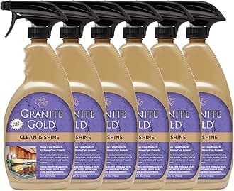 Clean and Shine Spray for Granite, Marble & Other Natural Stone & Quartz Surfaces, 24 Ounce, 6-Pack