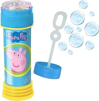 Peppa Pig 2 In 1 50ml Bubble Solution With Bubble Wand & Maze | Fun Bubble Liquid Excellent Party Bag Filler Great for Kids & Adults - 1 Pack