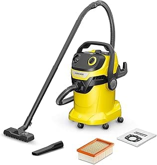 Kärcher Wet/Dry Shop Vacuum Cleaner WD 5 V-25/5/22, Blowing Function, Power: 1100 W, Plastic Tank: 25 l, Suction Hose: 2.2 m, Including Flat Filter, Floor and Crevice Nozzle