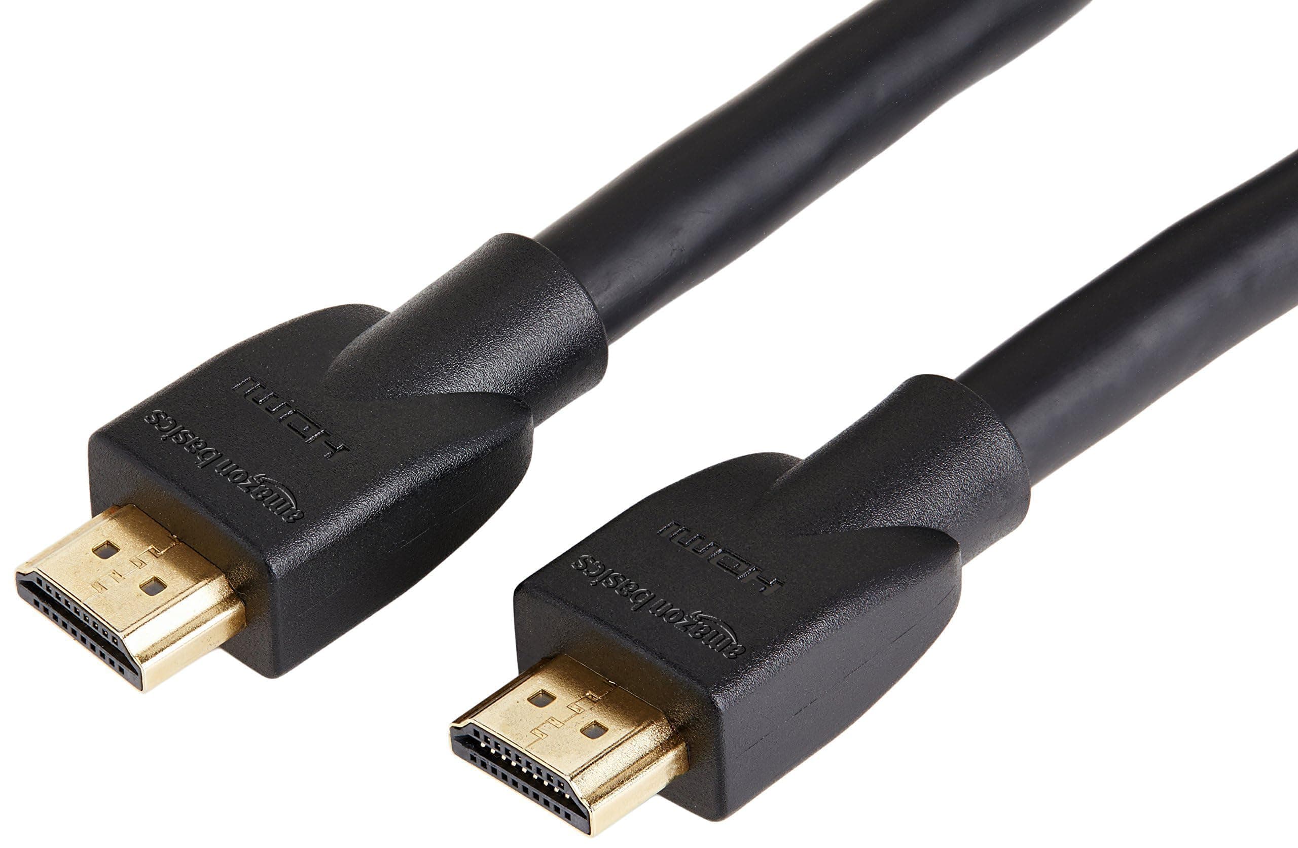 Amazon Basics High Speed HDMI Cable, Type A Male to Type A Male, Black, 24.9 ft (7.6 m)