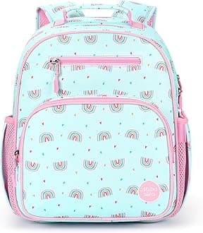 mibasies Kids Backpack for Girls: Girls Backpack 5-8 - Kindergarten Elementary School Bookbag for Girl - Rainbow Mint green