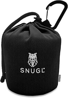SNUGLSpare Travel Bag | Carabiner Clip Included| Fits Adult Regular, Small & Kids Travel Pillows (Black)