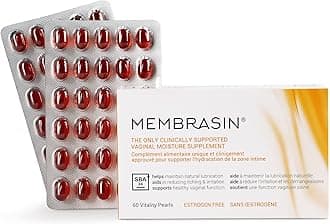 Membrasin Vitality Pearls | 60 Pills | Natural Feminine Hydration for Menopause Support & Lasting Comfort | Estrogen-Free Daily Oral Supplement to Help Relieve Vaginal Dryness, Burning & Itching
