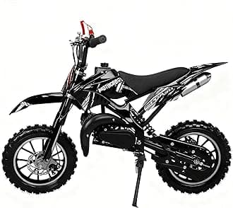 50cc Kids Dirt Bike,Dirt Bike for Kids,Gas Dirt Bikes with 2-Stoke,Off Road Motorcycle for kids 5-17 with Front/Rear Disc Brakes, Shock Absorption, Soft Seat Cushion