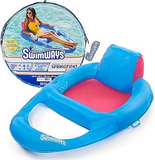 Spring Float Premium Recliner Pool Lounger, Inflatable Pool Floats Adult with Fast Inflation for Ages 15 &