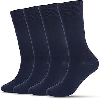 Men's Dress Socks 4 Pack Crew Business Casual Sock Moisture Wicking Super Soft