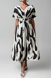 Printed Maxi Dress for Women | Trendy Long One Piece Summer Outfit | Lightweight Flared Dress for Casual & Holiday Wear