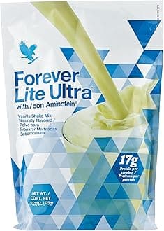 Forever Living - Lite Ultra Vanilla Protein Shake Mix with Aminotein - Low Carb Drink for Lean Muscle and Healthy Body Composition - 13.2 oz