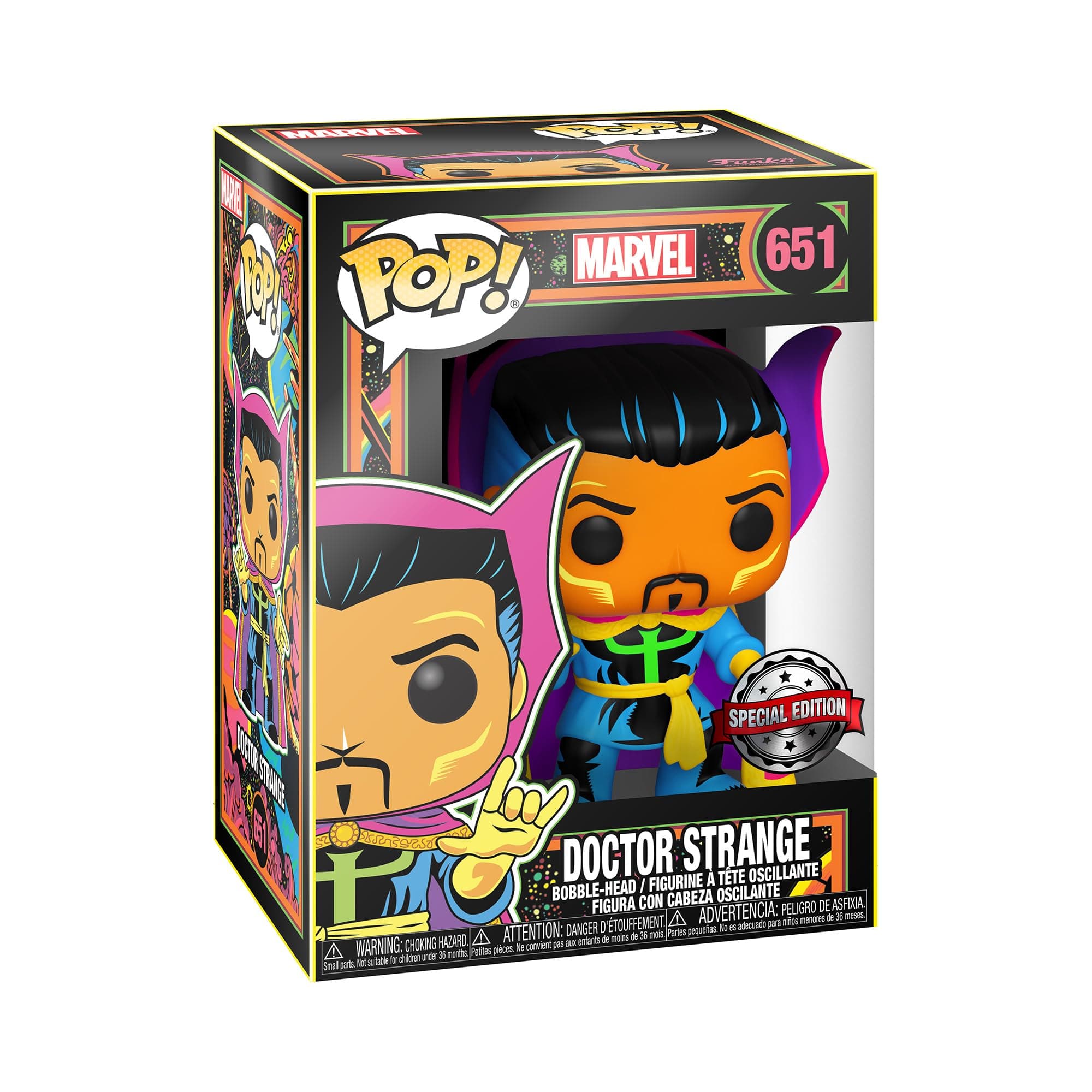 Funko POP! Marvel: Black Light - Dr. Doctor Strange - Marvel Comics - Collectable Vinyl Figure - Gift Idea - Official Merchandise - Toys for Kids & Adults - Comic Books Fans