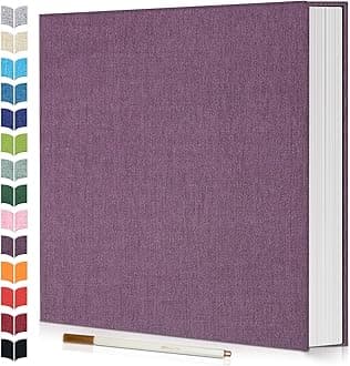 Artfeel Photo Album Self Adhesive Scrapbook,40 Pages Large Photo Book for 4x6,5x7,8x10 Pictures, DIY Album for Baby Wedding Family Travel Birthday Gifts, with Metallic Pen and Scraper