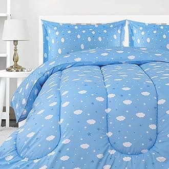 Utopia Bedding All Season Cloud Comforter Set with 2 Pillow Cases - 3 Piece Soft Brushed Microfiber Kids Bedding Set for Boys/Girls – Machine Washable (Twin/Twin XL)
