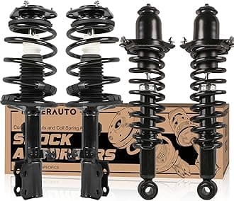 Front and Rear Complete Strut Coil Spring Assembly Compatible for 2003-2008 Toyota Corolla 1.8L 171373R 171373L 172114 172115 (4PCS)