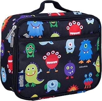 Wildkin Kids Insulated Lunch Box – Durable and Reusable for School & Travel - Monsters