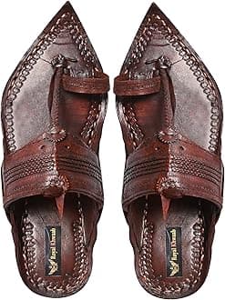 COUNTLESS STEPS Kolhapuri chappal for men| kolhapuri slippers for men| kolapuri chapal men| leather slippers for men| leather chappal for men-B-PARENT A13