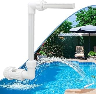 Pool Waterfall Spray Fountain - Above Ground Pool Decoration, Adjustable Aerator for Cool Warm Water Temperatures, Backyard Decor