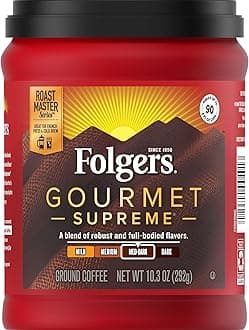 Folgers Gourmet Supreme Medium Dark Roast Ground Coffee, 10.3 Ounces