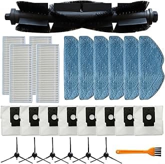 Replacement Parts for EZVIZ RE4 Plus, RE5 Plus Robot Vacuum Cleaner, Accessories Main Brush, Side Brush, Filter, Mop Cloth, Dust Bags, Cleaning Brushes(B)