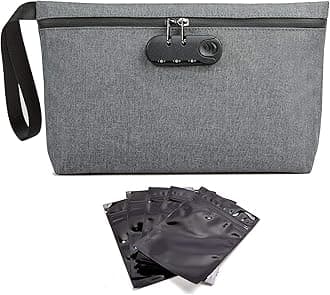 Large Waterproof Storage Boxs with Combination Lock,Portable Storage Case,Ziplock Bags Organizer Odorless Stash Box for Home and Travel Great Gifts for Women/Men
