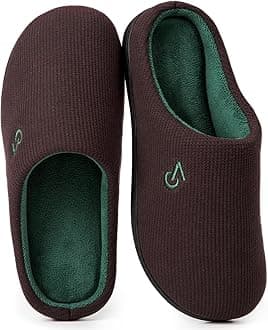 VeraCosy Men's Two-Tone Memory Foam Slippers