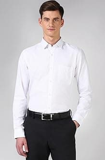Peter England Men's Micro-Checkered Formal Slim Fit Full Sleeve Shirt | Cotton Rich