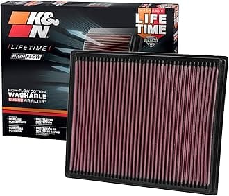 K&N Engine Air Filter: High Performance, Washable, Replacement Filter: Compatible 2004-2019 Nissan/Infiniti (Frontier, Titan, Pathfinder, Xterra, Armada, Equator, NV1500, 2500, 3500, QX56), 33-2286