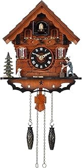Cuckoo Clock Traditional Black Forest Clock Antique Wooden Pendulum Quartz Wall Clock