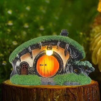 Solar Outdoor Garden Figurine Light, Solar-Powered Statue Lights for Garden & Yard Decoration, Cottage-Themed Outdoor Sculptures for Home & Landscape Accent