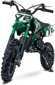 49cc Kids Gas Dirt Bike 2-Stroke Dirt Bike Gas-Powered (Green)