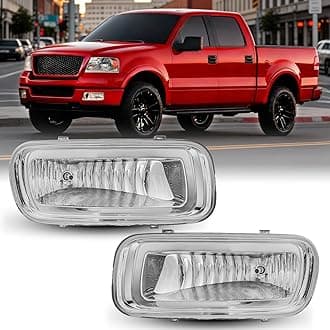 Nilight Fog Lights Assembly Compatible with 2004 2005 2006 Ford F-150 F150 Left Driver and Right Passenger Side Clear Lens w/H10 12V 42W Bulbs