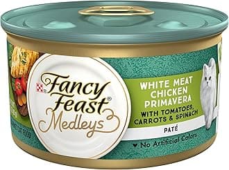 Purina Fancy Feast Pate Wet Cat Food, Medleys White Meat Chicken Primavera With Garden Veggies - (Pack of 24) 3 oz. Cans