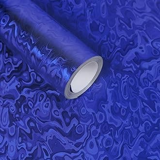 Lypumso Forged Carbon Fiber Vinyl Wrap, 3D Cosmic Ghost Textured Auto Car Sticker Decal Film Sheet DIY Vehicle Paint Changing Wrap Featuring Air Release Technology (Blue, 1ft x 5ft)