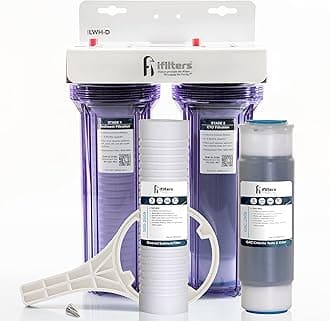FI, Nature Provides The Water... We Supply The Purity! Whole House 2 Stage Water Filtration System w/Extra Set, Sediment, Rust, Chlorine, Taste, Odor, 3/4 inch Ports, Gen2