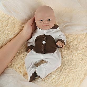 Vollence 12 inch Reborn Full Body Silicone Baby Doll Girl Eye Open Anatomically Correct Stress Relief Anti-Stress Toys for Kids Child Children Chirstmas Gifts