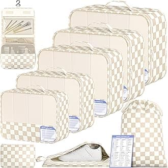 9 Set Packing Cubes with Packing List Luggage Packing Organizers for Travel Accessories
