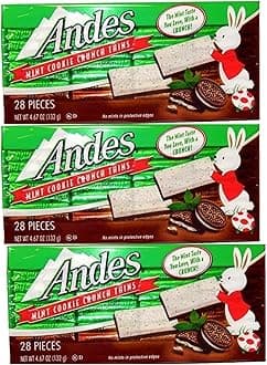 Andes Mint Cookie Crunch Thins Candy, Pack of 3, 4.67 oz