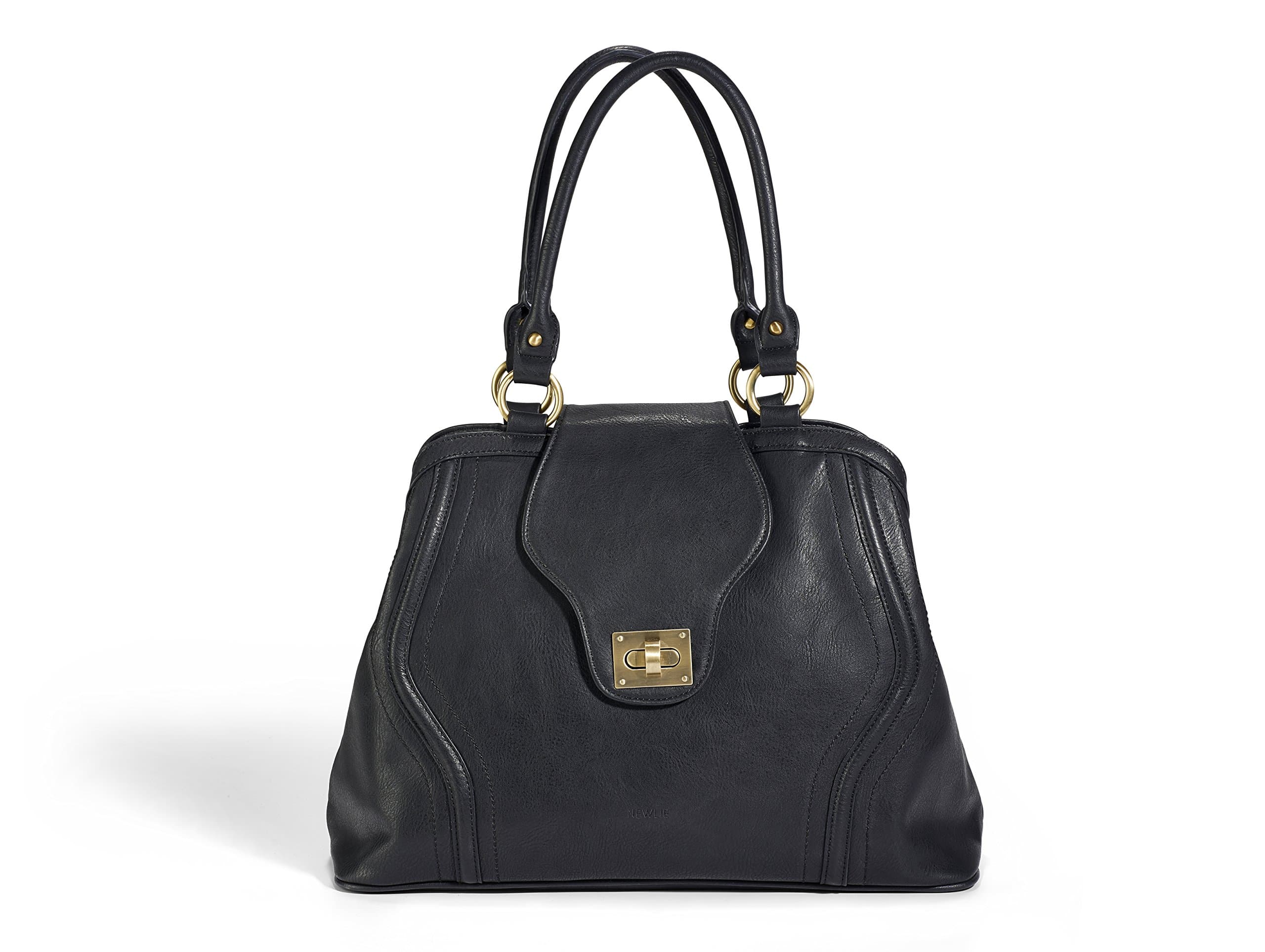 Gail Satchel Diaper Bag, Black