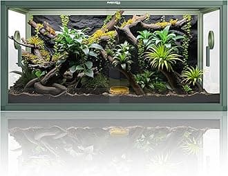 Phailozoo 50 Gallon Reptile Tank, Lizard Tank with Front Opening for Easy Maintenance, Snake Enclosure with Leakproof Bottom & Top Screen Ventilation,36x18x18 Reptile Tank