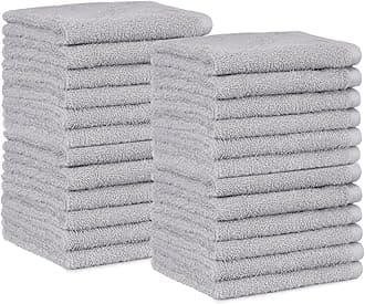 AmazonBasics Cotton Washcloth/Face Towel - 448 GSM - Pack of 24, Grey