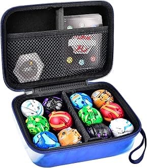PAIYULE Hard Case Compatible Phase 10 Card Game. Fits up to 360 Cards. Includes 2 Removable Divider(Blue)