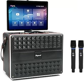 Karaoke Machine for Adults with Lyrics Display, Portable Built-in 16 Inches Tablet with 2 Wireless Microphones,800W Peak Power Bluetooth Portable Karaoke System for Any Occasion (S-68)