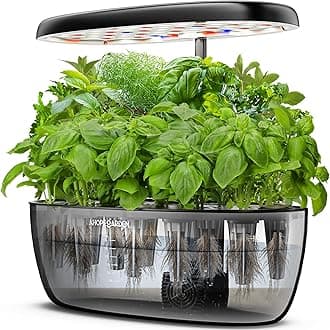 Ahopegarden Indoor Garden Hydroponics Growing System: 12 Pods Plant Germination Kit Garden Kit Growth Lamp Countertop with LED Grow Light Hydrophonic Planter Grower Harvest Vegetable Lettuce