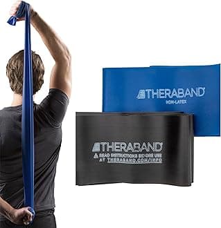 Professional Non-Latex Resistance Bands For Upper and Lower Body Exercise, Strength Training without Weights, Physical Therapy, Lower Pilates, and Rehab, Assorted Resistances, Beginner &