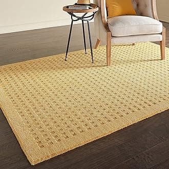 ZARACARPETS Solid Plain Exported Quality Hand Made Carpets and Rugs Size 4 Feet by 6 Feet (4x6 feet) Loop Yellow