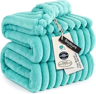 Bedsure GentleSoft Blue King Size Blanket for Bed - Cozy Soft Blankets for Women, Cute Small Fleece Throws for Girls, Birthday Gifts for Women Decor Gifts for Mom, Blue Fog, 108x90 Inches