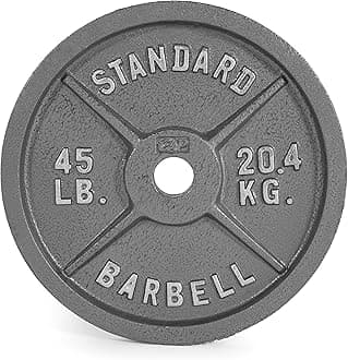 CAP Barbell Olympic 2-Inch Weight Plate, Gray, Single