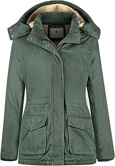 WenVen Women's Winter Warm Sherpa Lined Jacket Heavy Parka Coat with Hood