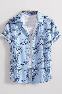 Men's Rayon Shirt - Summer Button Down Regular Fit Shirts | Half Sleeve Printed |Formal |Casual Stylish (Available in Plus Size and Combo Pack of 2)