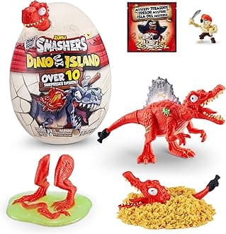 Smashers Dino Island Mini Egg Spinosaurus by ZURU Prehistoric Discovery Toy with 10 Dino-Island Surprises, Dinosaur Toys, Slime, Sand and More Age 5+